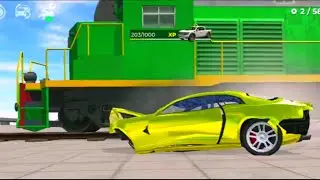 Train vs Car 🔥 Railway Track Experiment in Game | Hindi Gameplay 
