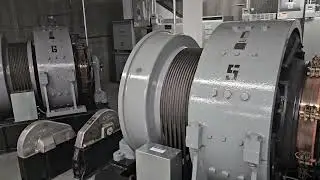 old otis gearless machine with modern controllers.