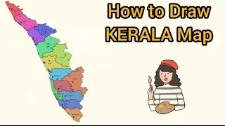 How To Draw KERALA 📍 Map To Easy..👍😊