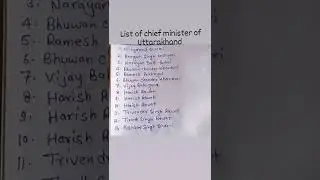 #List of chief minister of Uttarakhand# #Magical think # #shorts