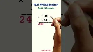 Fastest multiplication tricks | just in 3 seconds | #fastmultiplication #maths #mathtricks