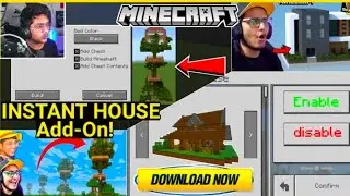 Instant House Add-On! In Minecraft Pe | Instant House Mod For Minecraft Pe | in Hindi | 2021