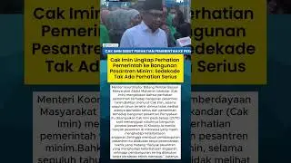 Cak Imin Ungkap Perhatian Pemerintah ke Bangunan Pesantren Minim: Sedekade Tak Ada Perhatian Serius