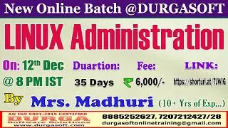 LINUX Administration Online Training @ DURGASOFT