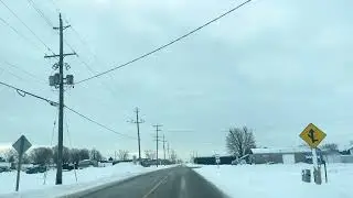 Ep123 ขับรถไปทำงานจากเมืองWheatley to leamington #snow #travel #canada #winter #strom #พายุ 