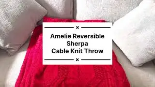 Christmas Red Cozy Bliss: Am&eacute;lie Home Reversible Sherpa Cable Knit Throw Blanket