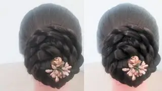 How to make quick &easy hairstyles for everday//easy party functions hairstyles//jayneetha 's mom