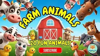 Learn 20 Farm Animals for Kids! 🐄 Animal Names and Sounds | Educational Video by Animal Pix Kids