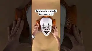 I turned Pennywise into Michael Myers 🤡🔪 Was this a mistake? #diy #mask #horror #cosplay #mashup