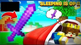Minecraft but Sleeping Gives Op Items !! 