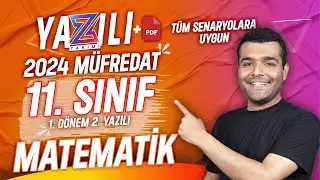 11.SINIF Matematik 1.DÖNEM 2.YAZILI Hazırlık | 2023-2024 Güncel Yazılı Formatı📂PDF