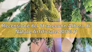 Recensione del SHareconn Albero di Natale Artificiale 100% PE 195 cm - 4066 Punte, Rami Densi e Real