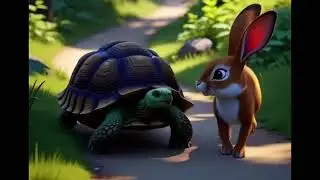 खरगोश और कछुआ की दोड! Rabbit and tortoise race! #viral #youtube #rabbit #tortoise #racing #trending 