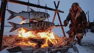 Life in an Arctic Fur Village: Ice Fishing and Fire Cooking