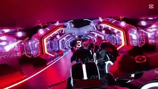 TRON Lightcycle / Run TRON Ares Overlay Back Seat Roller Coaster POV Magic Kingdom Walt Disney World