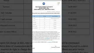 DDA Exam Date 2023 #DDA Recruitment 2023