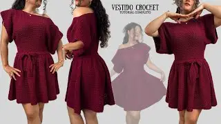 Short Crochet Dress - Christmas Edition 🎄 | Full Tutorial 🤩
