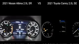 2021 Nissan Altima 2.5L VS 2021 Toyota Camry 2.5L  Acceleration Battle