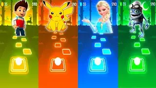 Paw Patrol VS Pikachu VS Let It Go VS Crazy Frog - Tiles Hop EDM Rush