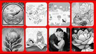 Color by Number Picture Collage Hey Color app #RelaxMindGames #colorbynumber