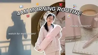 4AM Productive Morning Routine | Top Student x Pink Pilates Princess