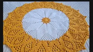 Crochet a Statement Doily: Big Round Pattern for Home Decor , 68 cm ,PART 2 , #crochetworldcreations