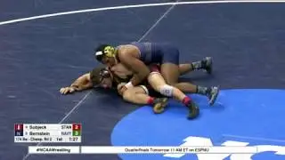 2018 NCAA Wrestling 174lbs: Jadaen Bernstein (Navy) dec Keaton Subjeck (Stanford)