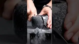 Slicing Granite in Slow Motion &mdash; Elemental ASMR Texture Reveal (Macro Stone Sounds)