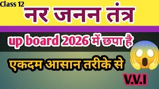नर जनन तंत्र | Male Reproductive System Explained | Sperm Production, Glands & Functions #upboard 