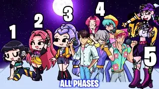 NEW Kpop Demon Hunters ALL PHASES - Friday Night Funkin' (Saja Boys VS Huntrix)