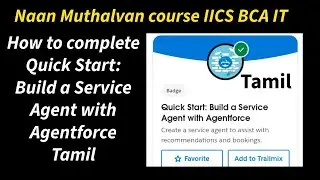 How to complete Quick Start: Build a Service Agent with Agentforce Lab 1 Tamil