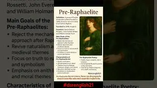 Pre-Raphaelite // english literature// english grammar vocabulary #dsrenglish21 #english