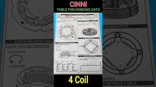 CINNI TABLE FAN WINDING DATA #shorts #tablefan #windingdata