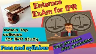 IPR Entarnce exam/ syllabus/Exam pattern/After garduation LLB in IPR/2020 IPR all india College/fee💰