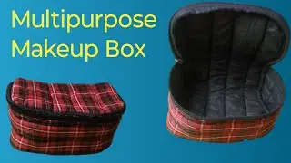  ​DIY Makeup Box from Old Shirt | पुरानी शर्ट से बनाएँ शानदार मेकअप बॉक्स | Cloth Reuse Idea 