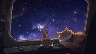 Catsby&rsquo;s shadow stretches across the glowing controls. 12. Space music for sleep, study. 3h24.