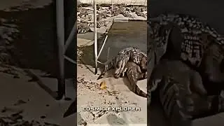 Luckiest fish vs crocodile #anime #jurassicworld