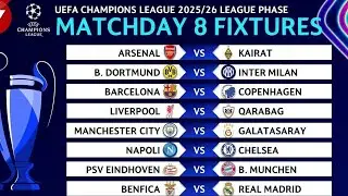Big Night in Europe ⚽🔥 UEFA Champions League 2025&ndash;26 Matchday 8 Fixtures & Preview