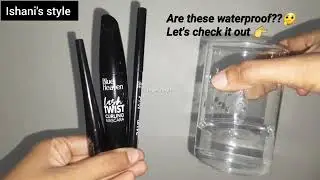 Blueheaven products waterproof testing😱 #waterproof #blueheavencosmetics #kajal #mascara #viralvideo