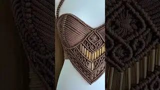 Macrame corset based on tutorial @tulucrame on Instagram #handmade #macramedress #macrametop