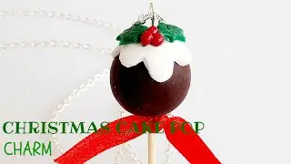 DIY: Christmas Cake Pop Charm - Polymer Clay Tutorial - Miniature Food