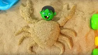 Hulk Plays with Sand ❤ Frozen Elsa, Hulk & Superhero Babies Cartoons ❤ Play Doh Stop Motion
