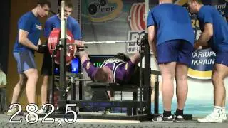 Sami Pullinen 960 kg, 365 - 292,5 - 302,5 European Powerlifting Championships 2012