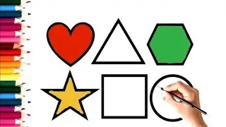 Shapes Drawing For Kids | Learn 2D Shapes | Colors For Toddlers | Preschool Learning | Shapes Name 