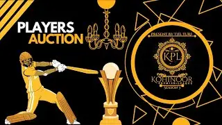 Kohinoor Premier League Season 3 Auction 💎 | Biggest Player Bidding War!