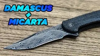 Damascus Blade & Micarta Handles | Civivi Mini Sandbar Knife