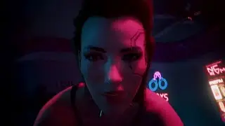 Cyberpunk 2077 V smashes younger Meredith Stout