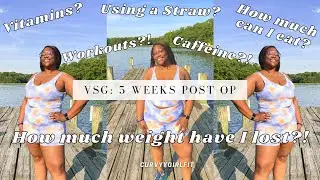 VSG UPDATE: 1 MONTH POST OP, WEIGH IN?! Gym?! Food?! Vitamins?! Caffeine?! Using a Straw?! #vsg #wls