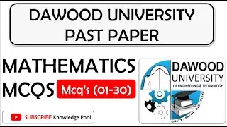 Dawood University Past Paper | Mathematics Mcqs (01-30) | Dawood University Entry test Preparation