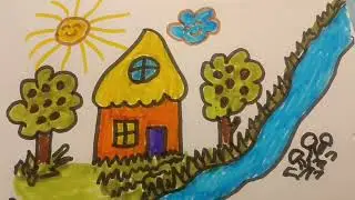 eautiful House and Nature 🌳🏡 | Learn Colors for Kids | Happy Color Kids